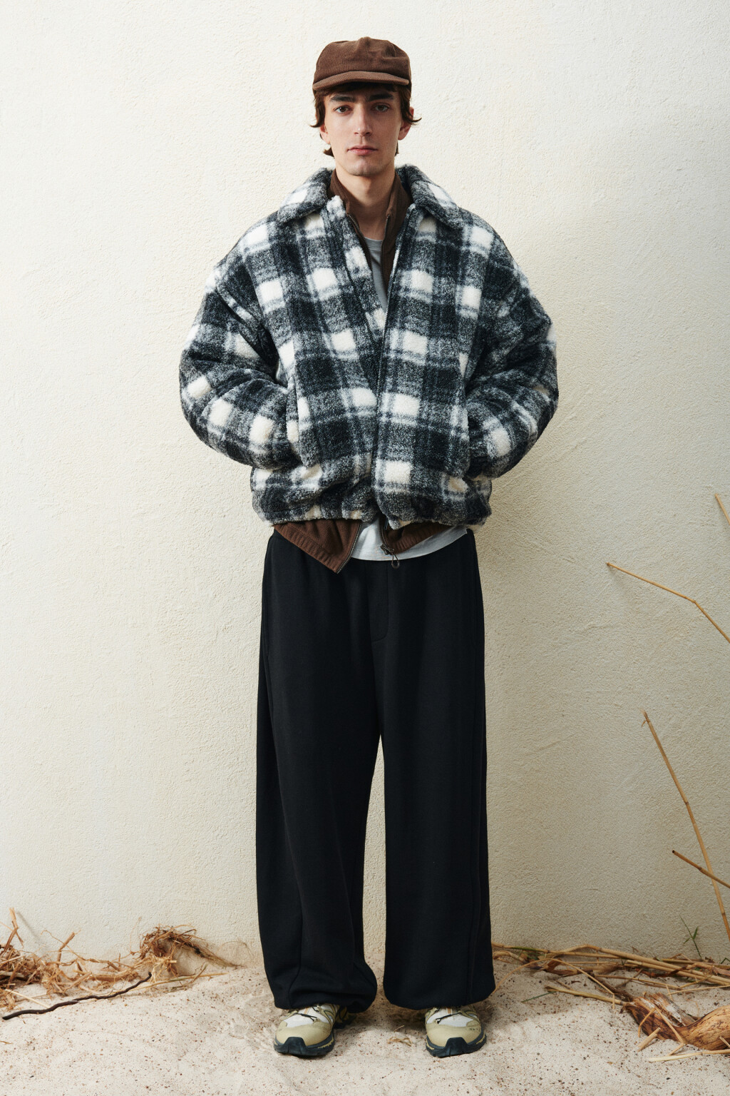 Куртка-бомбер плюшевая в клетку - цвет мультиколор - 5